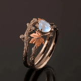 Ring made of natural moonstone