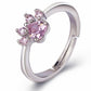 Rose Gold Paw Jewelry Set – 4 Pieces with Zirconia Heart (Ring, Necklace, Earrings, Bracelet)