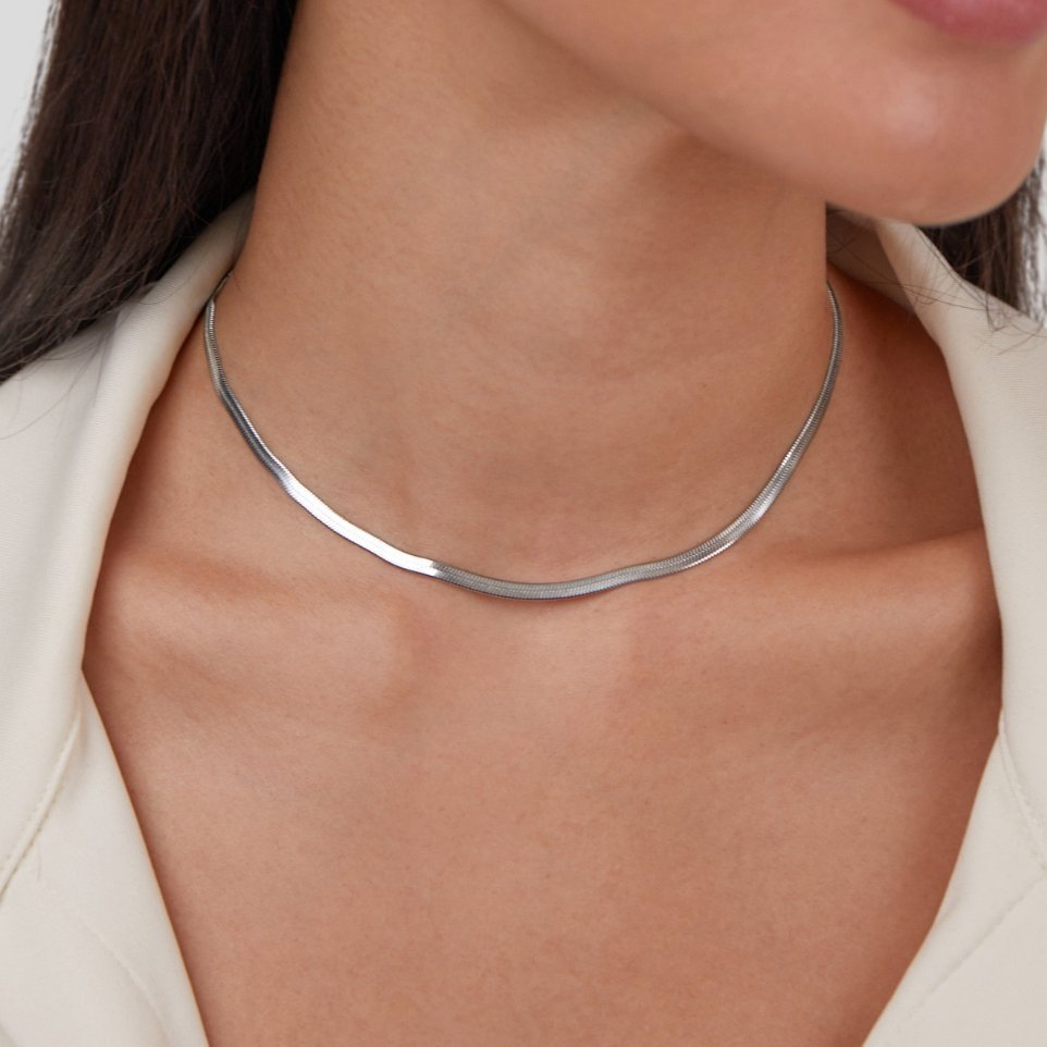 Sarya Sterling Silver Snake Chain Necklace