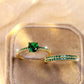 Serena Duo Emerald Ring Set in Gold