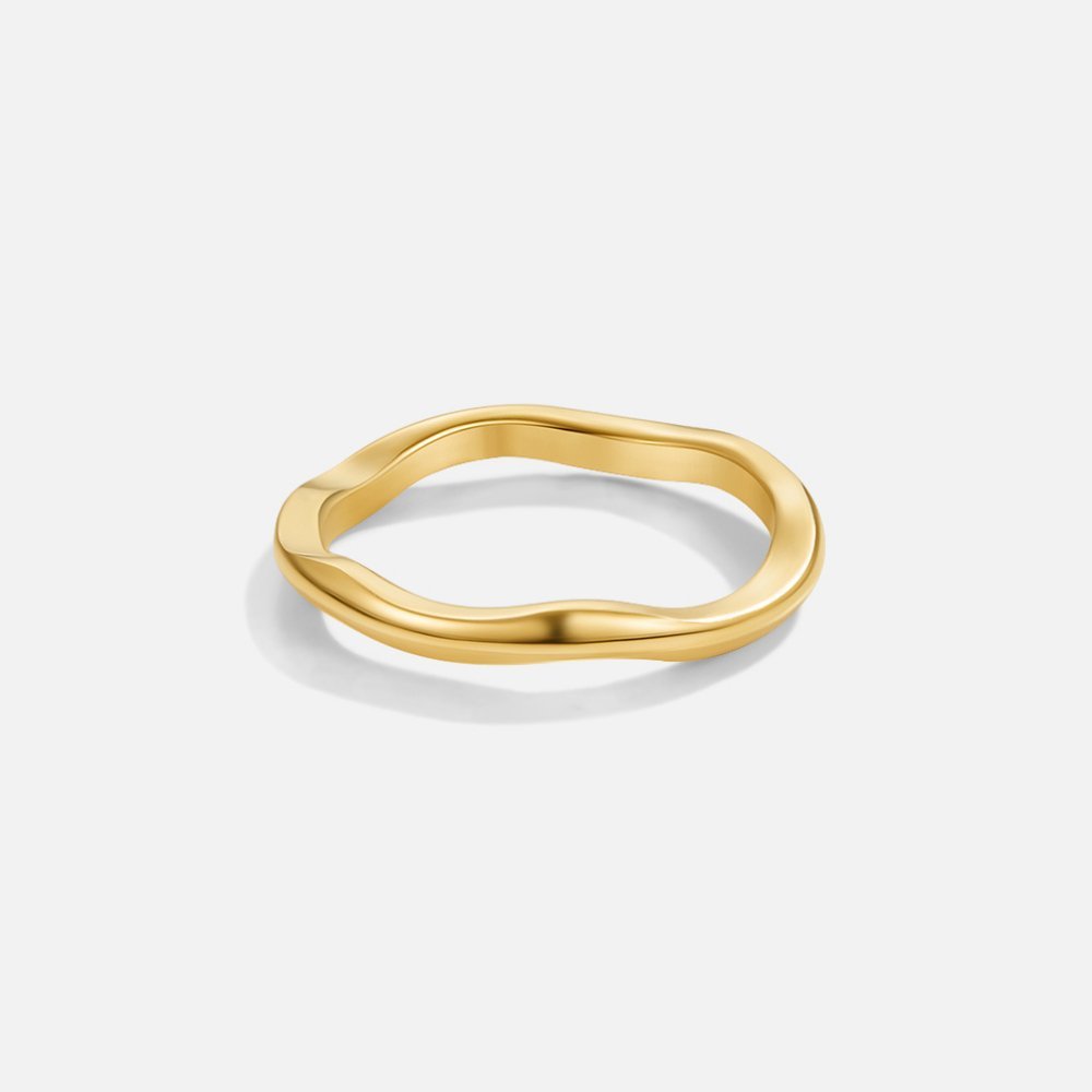 Set of Wave - Inspired Rings