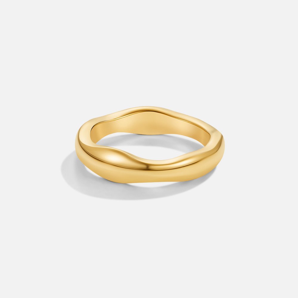 Set of Wave - Inspired Rings