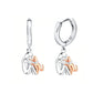 Silver and Gold Two - Tone Cat Hug Earrings
