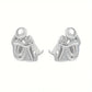 Silver and Gold Two - Tone Hug Earrings