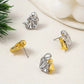 Silver and Gold Two - Tone Hug Earrings