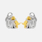 Silver and Gold Two - Tone Hug Earrings