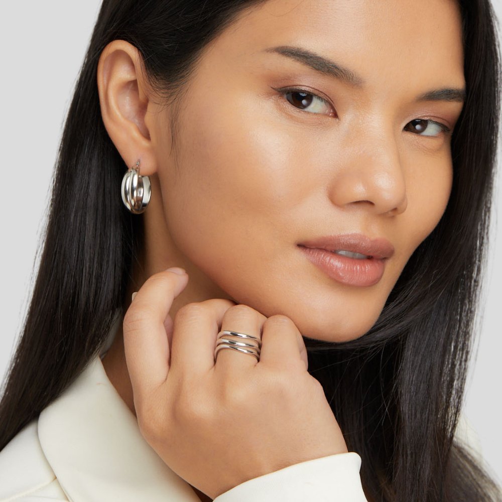 Silver Kiya Layered Ring