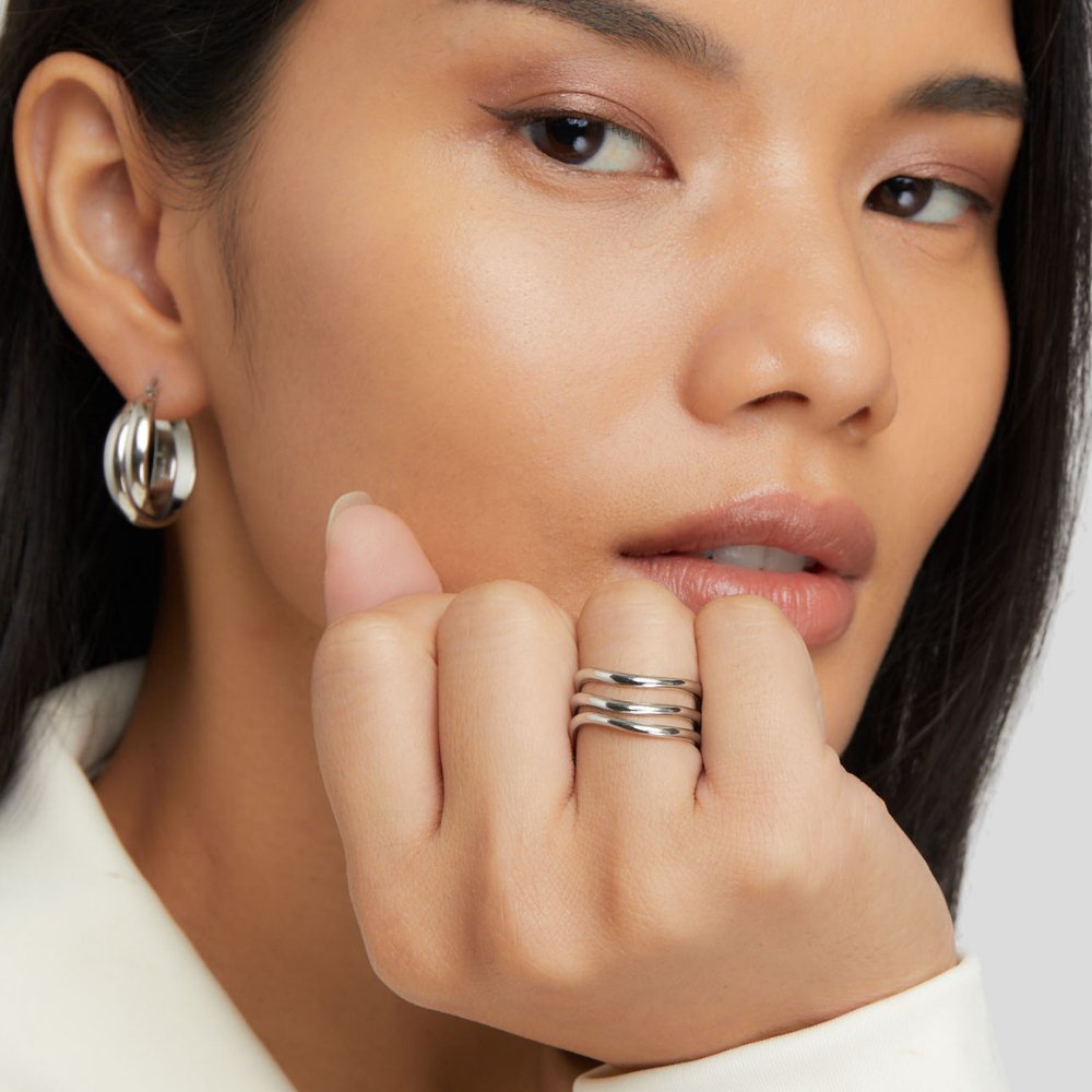 Silver Kiya Layered Ring