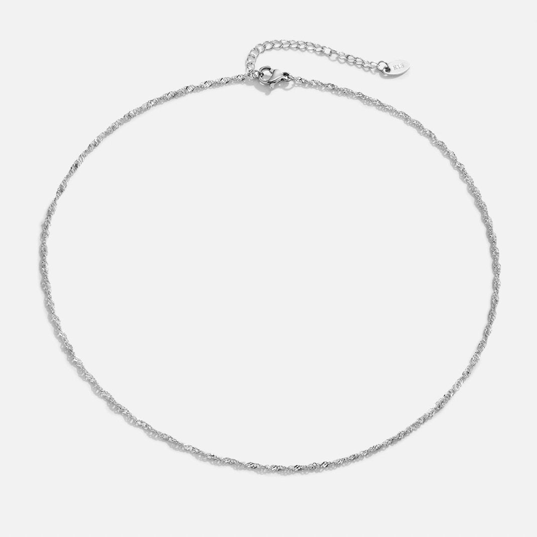 Silver Mila Twisted Chain Necklace