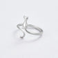 Silver Ring Featuring a Midnight Cat Design