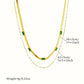 Sorella Gem Retro Double Layer Collar - Gold