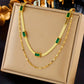 Sorella Gem Retro Double Layer Collar - Gold