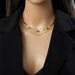 Sorella Gem Retro Double Layer Collar - Gold