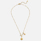 Starfish Pendant Necklace with Golden Shell