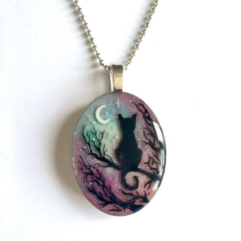 Starry™ — Starry night cat pendant necklace