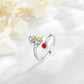Sterling Silver Dog & Girl Ring – Adjustable and Symbolic