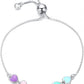 Sterling Silver Paw Print Bracelet – Adjustable Fit