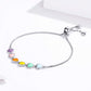Sterling Silver Paw Print Bracelet – Adjustable Fit