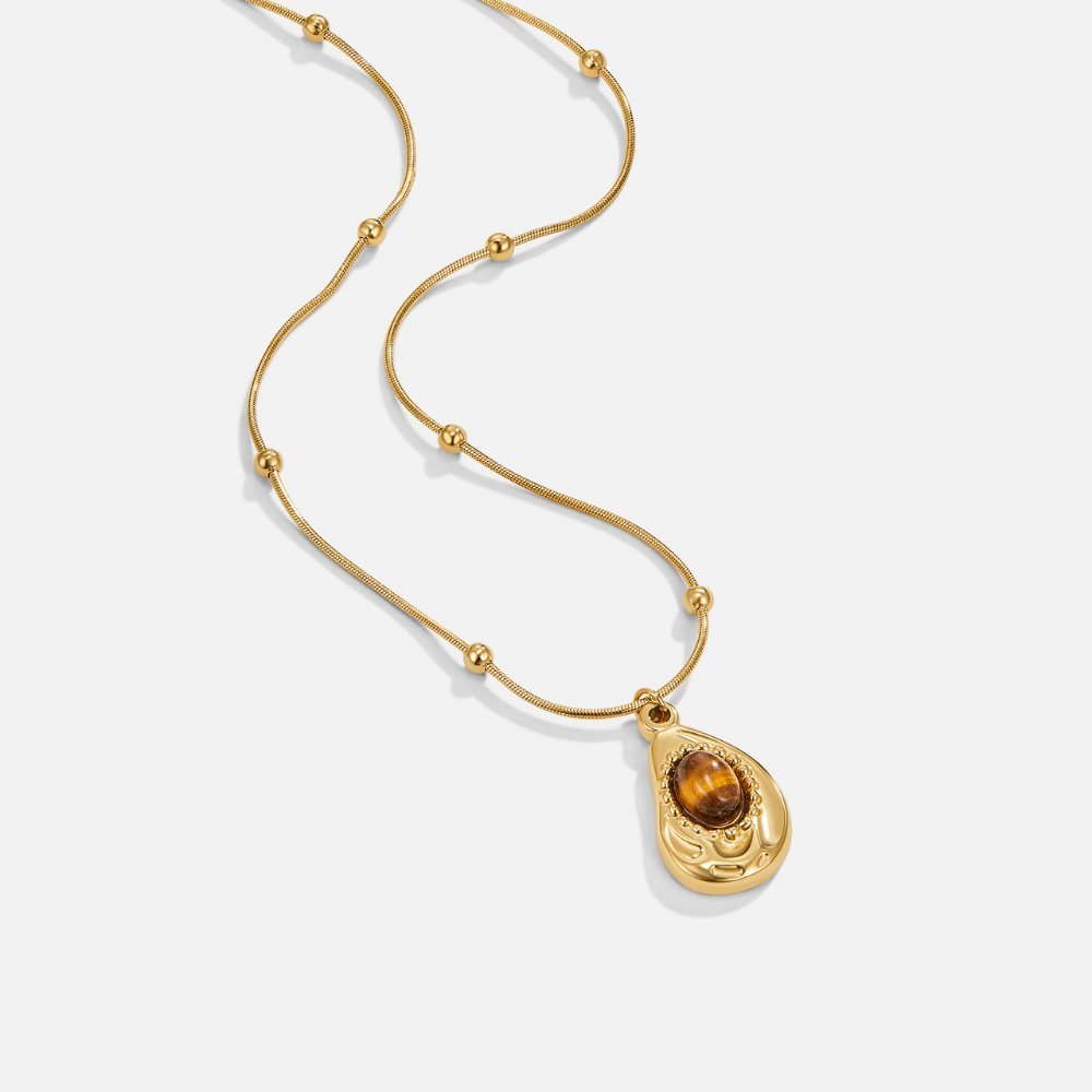 Tigerstein Charm Necklace