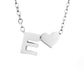 Timeless Silver Necklace with Personalized Letter Charm