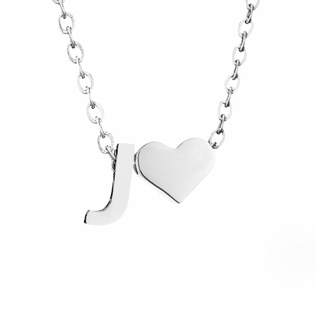 Timeless Silver Necklace with Personalized Letter Charm