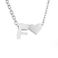 Timeless Silver Necklace with Personalized Letter Charm