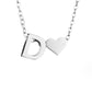 Timeless Silver Necklace with Personalized Letter Charm
