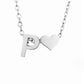 Timeless Silver Necklace with Personalized Letter Charm