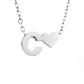 Timeless Silver Necklace with Personalized Letter Charm