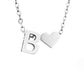 Timeless Silver Necklace with Personalized Letter Charm