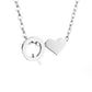 Timeless Silver Necklace with Personalized Letter Charm