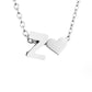 Timeless Silver Necklace with Personalized Letter Charm