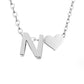 Timeless Silver Necklace with Personalized Letter Charm