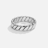 Twisted Infinity Silver Ring by Calira