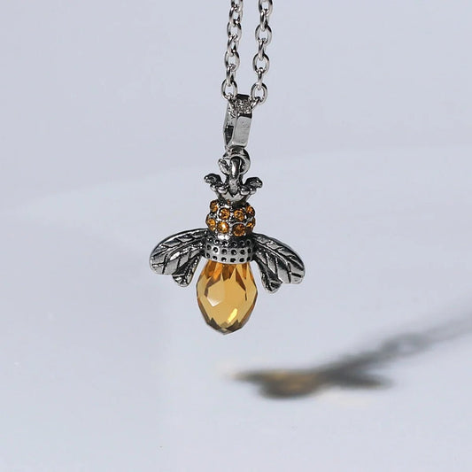 Vintage Bee Necklace & Earrings Set