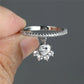 Vintage Cat Paw & Heart Stone Ring – Gold & Silver Tone