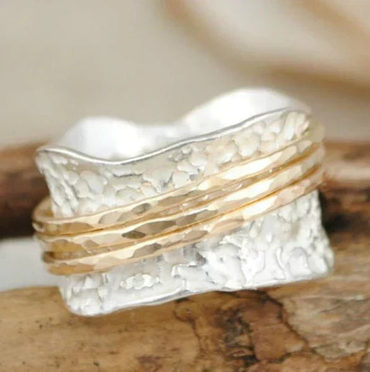 Vintage Gold and Silver Spinning Ring