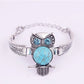 Vintage Owl Turquoise Charm Bracelet