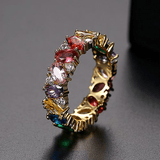Vintage Ring with Colourful Zirconia