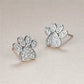 White Zirconia Paw Studs – Heart - Shaped Design
