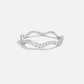 Zenya Silver Wave Crystal Ring